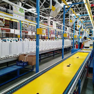 Linea di produzione del trasportatore a catena della stecca superiore su misura fabbrica